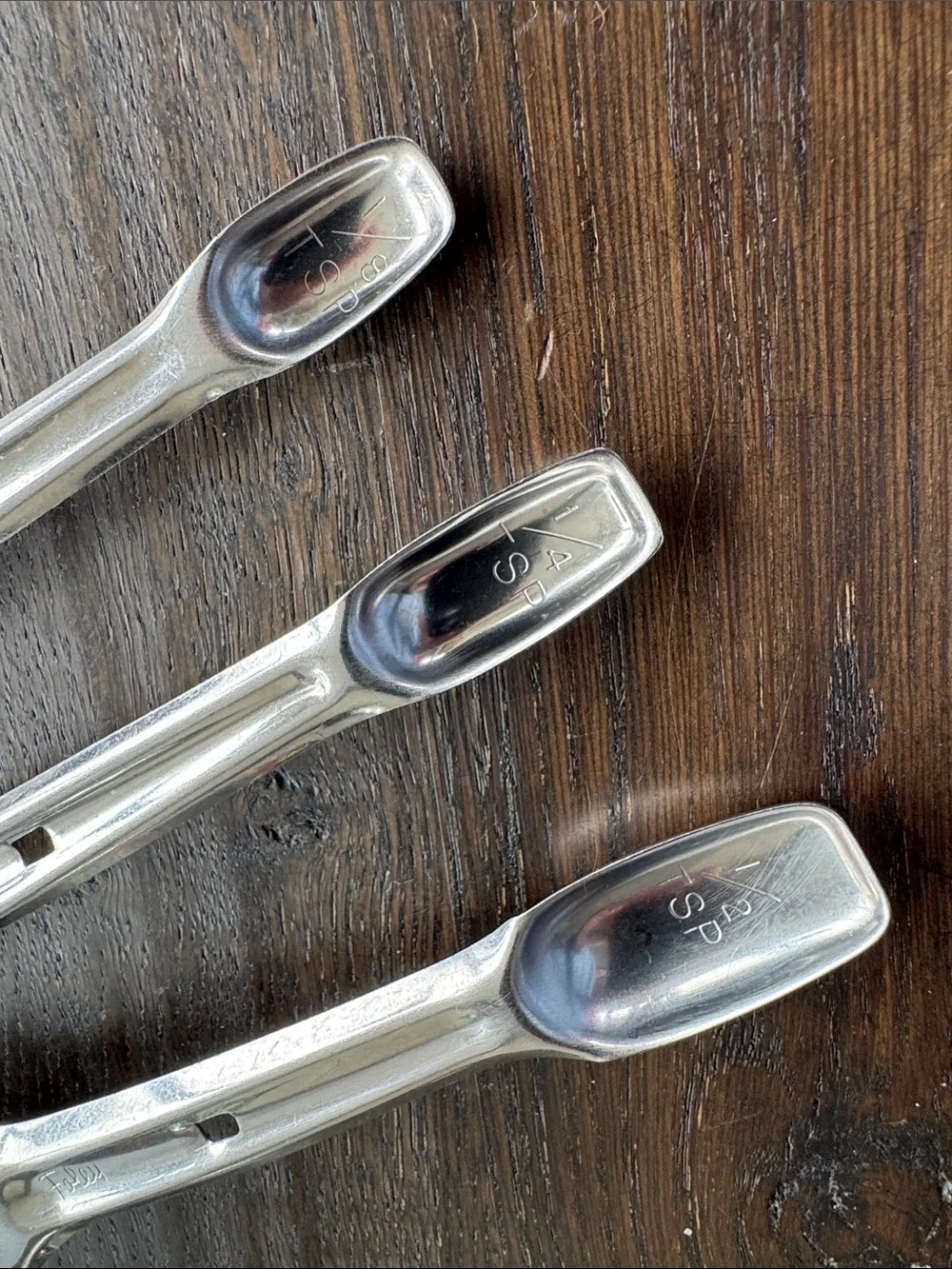 Vintage Foley Stainless Measuring Spoon Set Double Ended Snap Lock Nesting